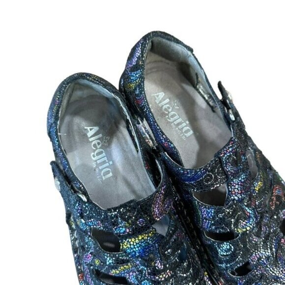 Alegría Pes-542 Women SZ 35 Multicolor Fisherman Clogs Comfort Shoes - Picture 10 of 12